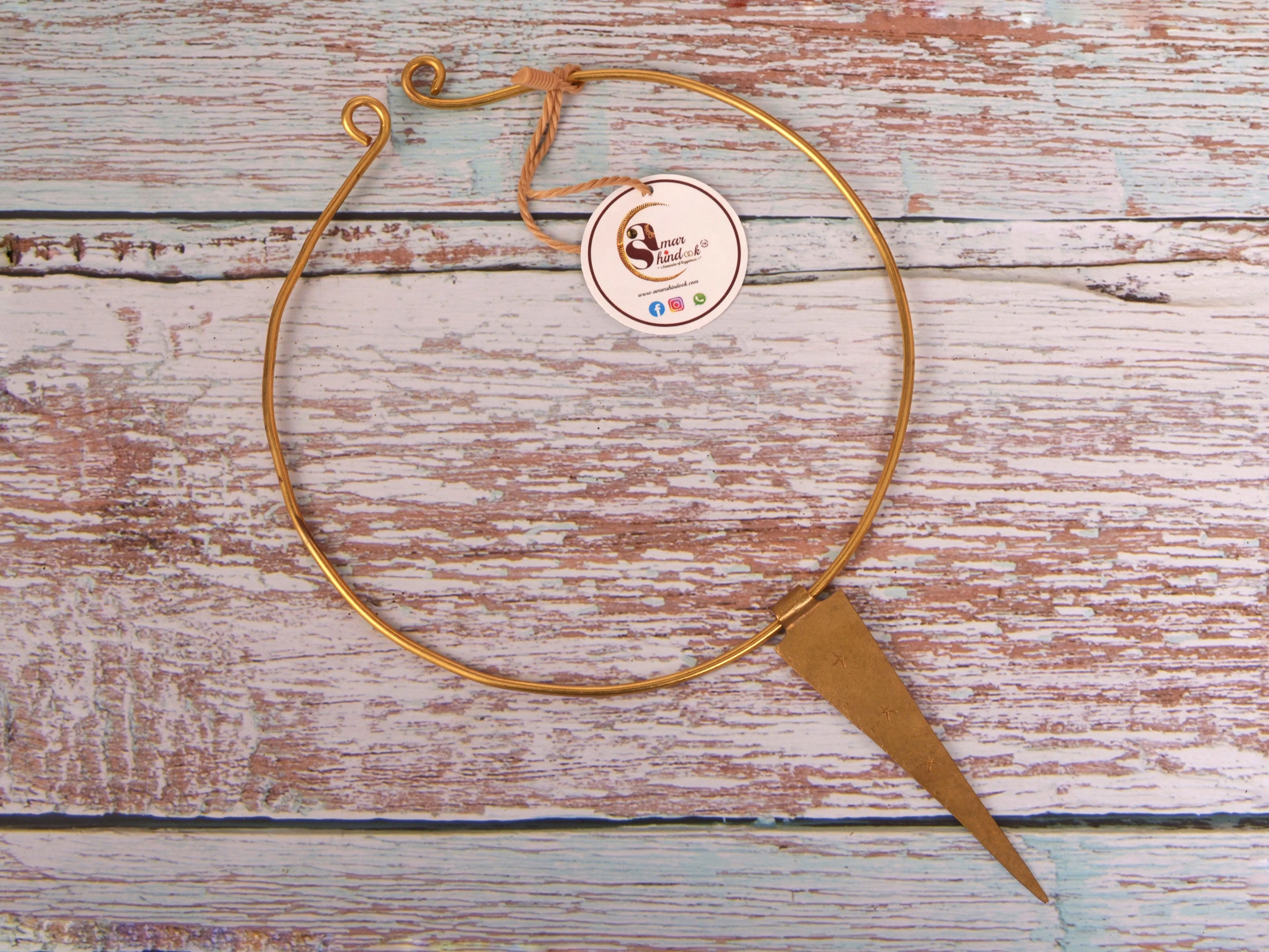 Anvika Contemporary Dokra Hasli Necklace