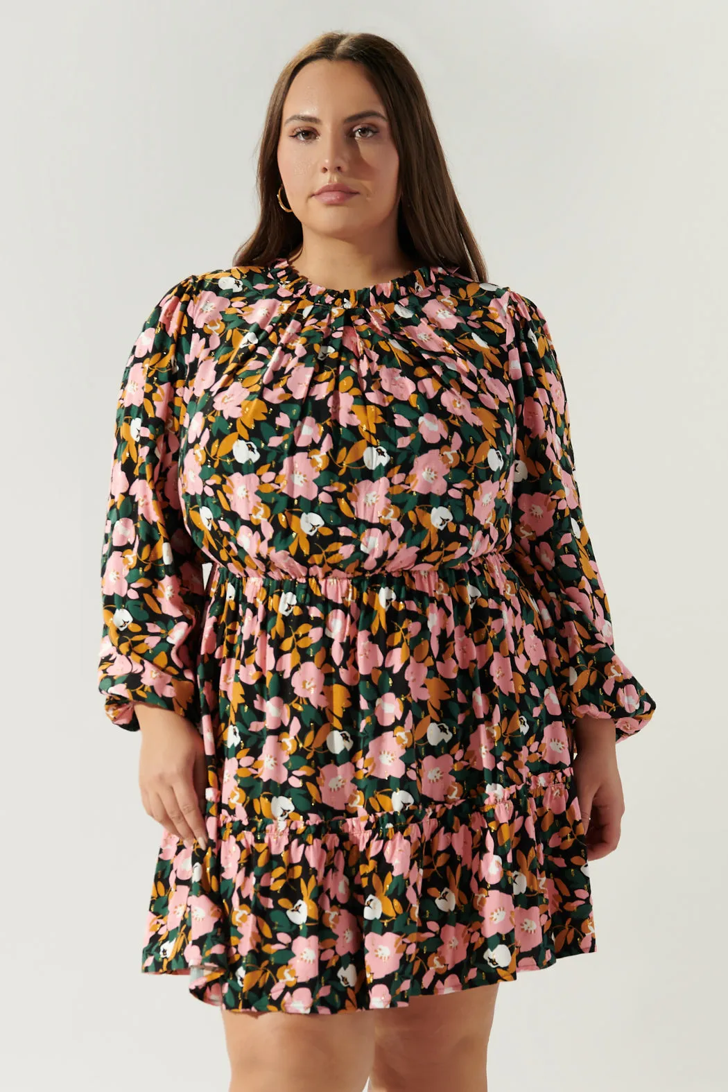 Buenos Aires Balloon Sleeve Blouson Dress Curve