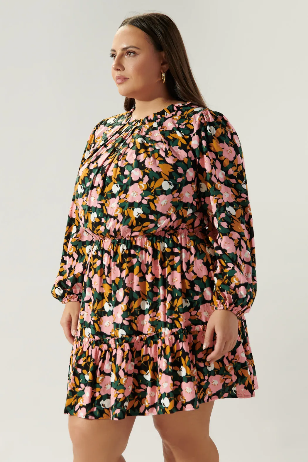 Buenos Aires Balloon Sleeve Blouson Dress Curve
