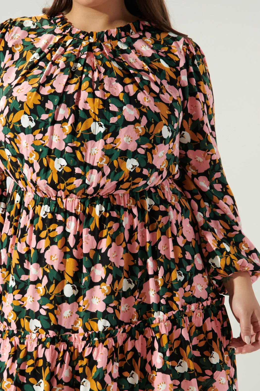 Buenos Aires Balloon Sleeve Blouson Dress Curve
