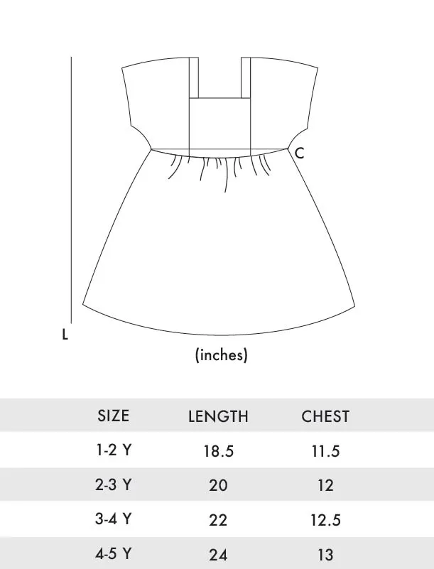 Cheri Puff Flutter Sleeves Girl Dress