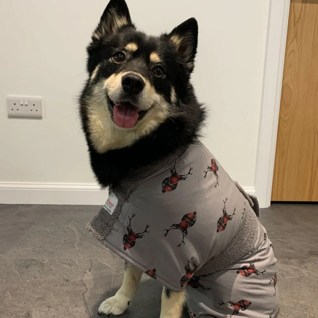 Exclusive Patterned Robes for Dogs With Harness Access Opening