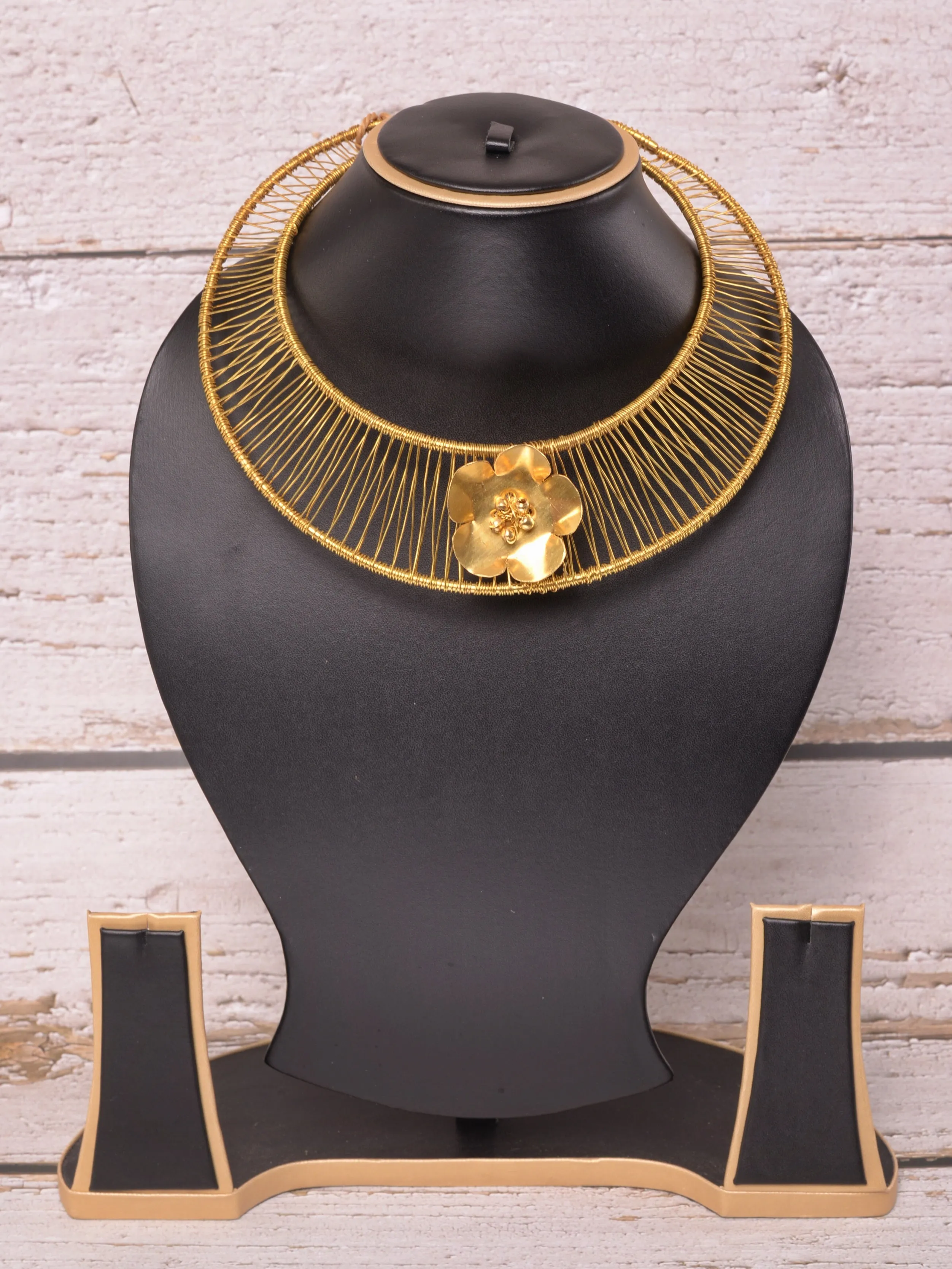 Gargi Contemporary Dokra Hasli Necklace