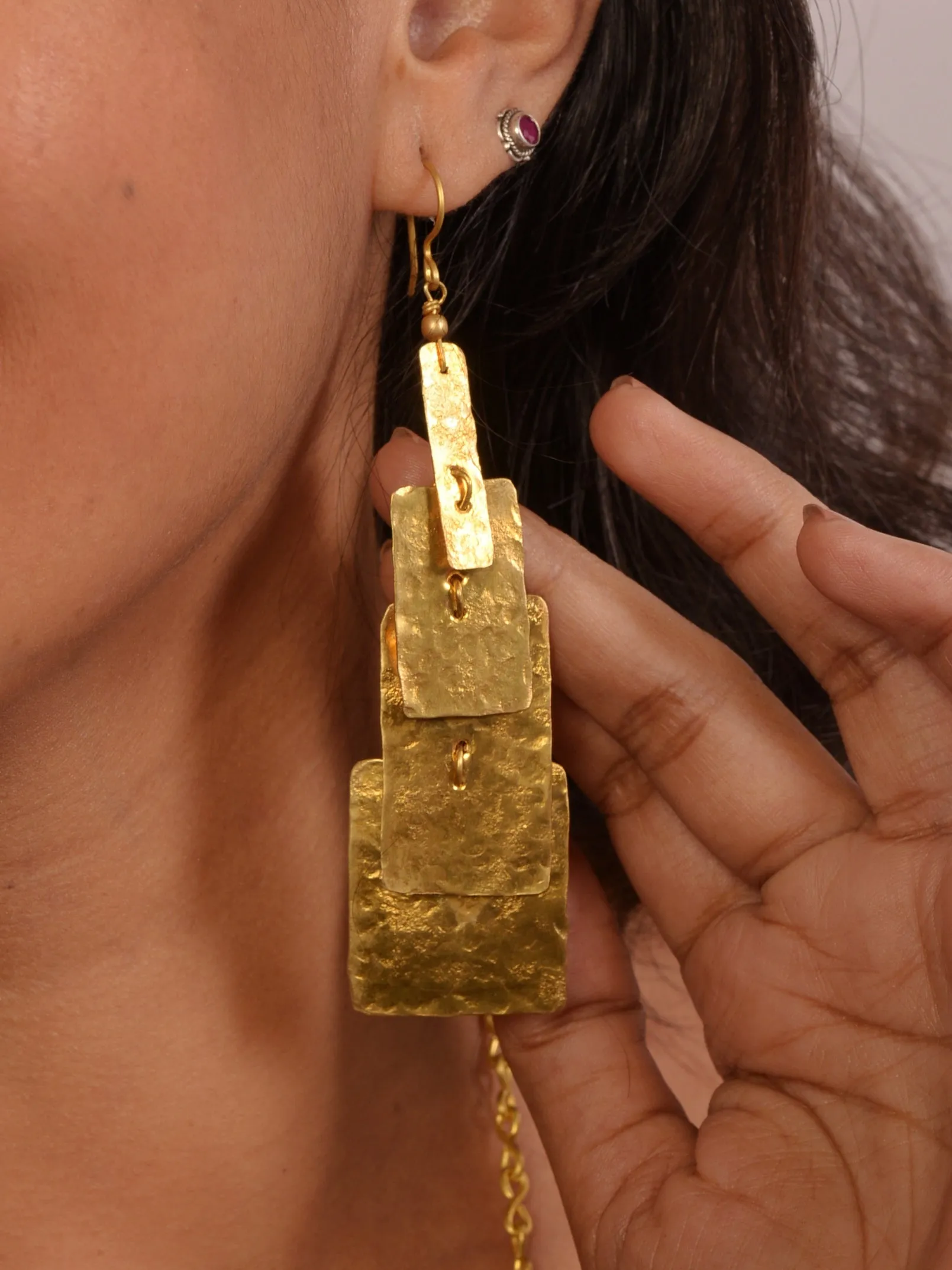 Gautami Contemporary Dokra Earrings