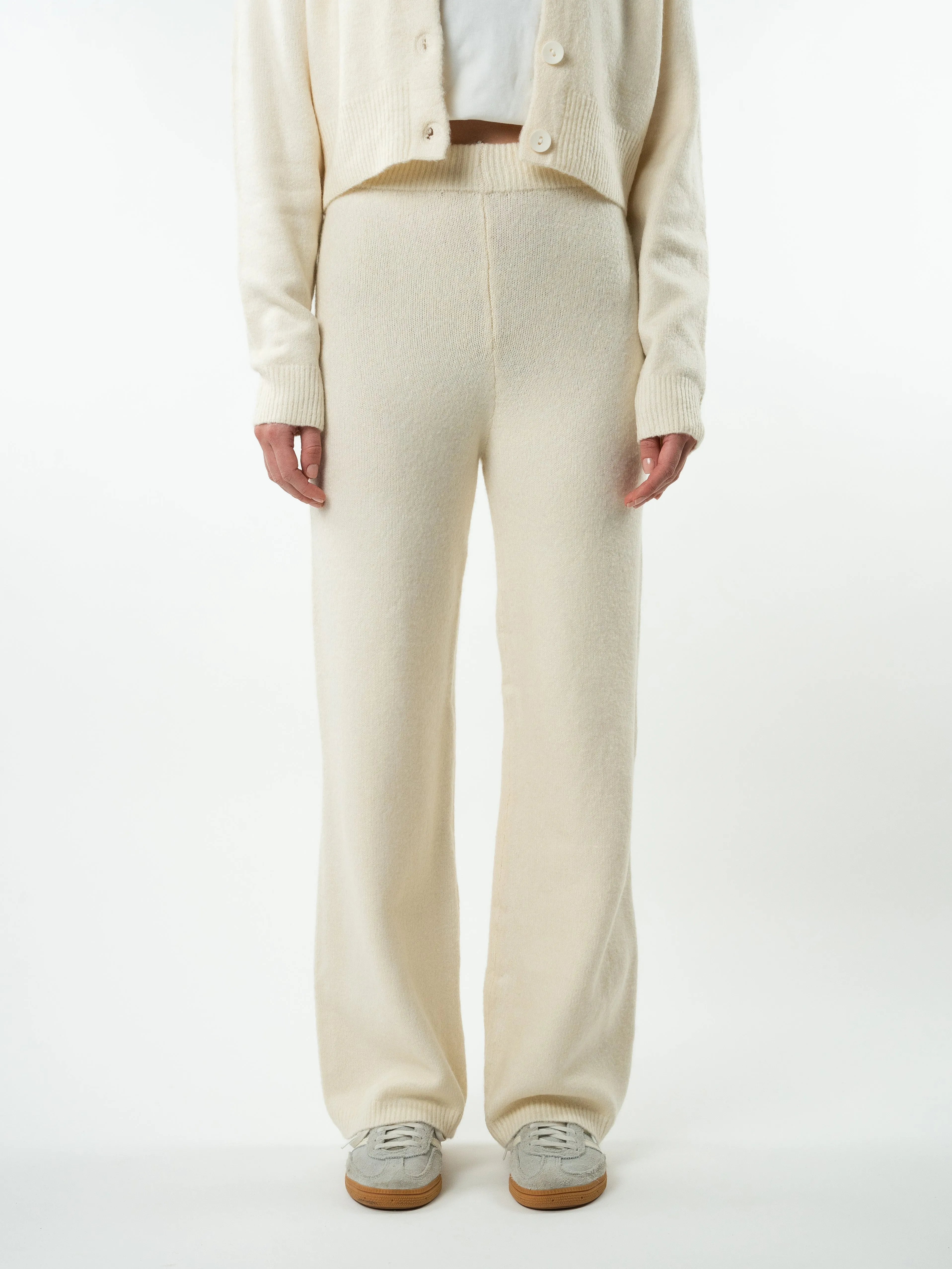 Get Comfy Knit Pants - Creme