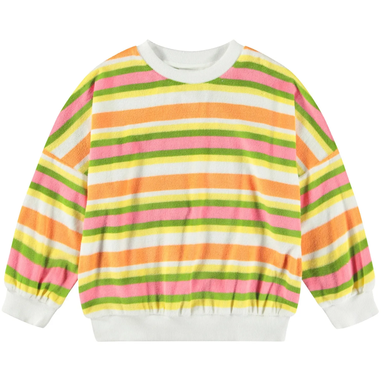 Happy Stripe Terry Sweatshirt