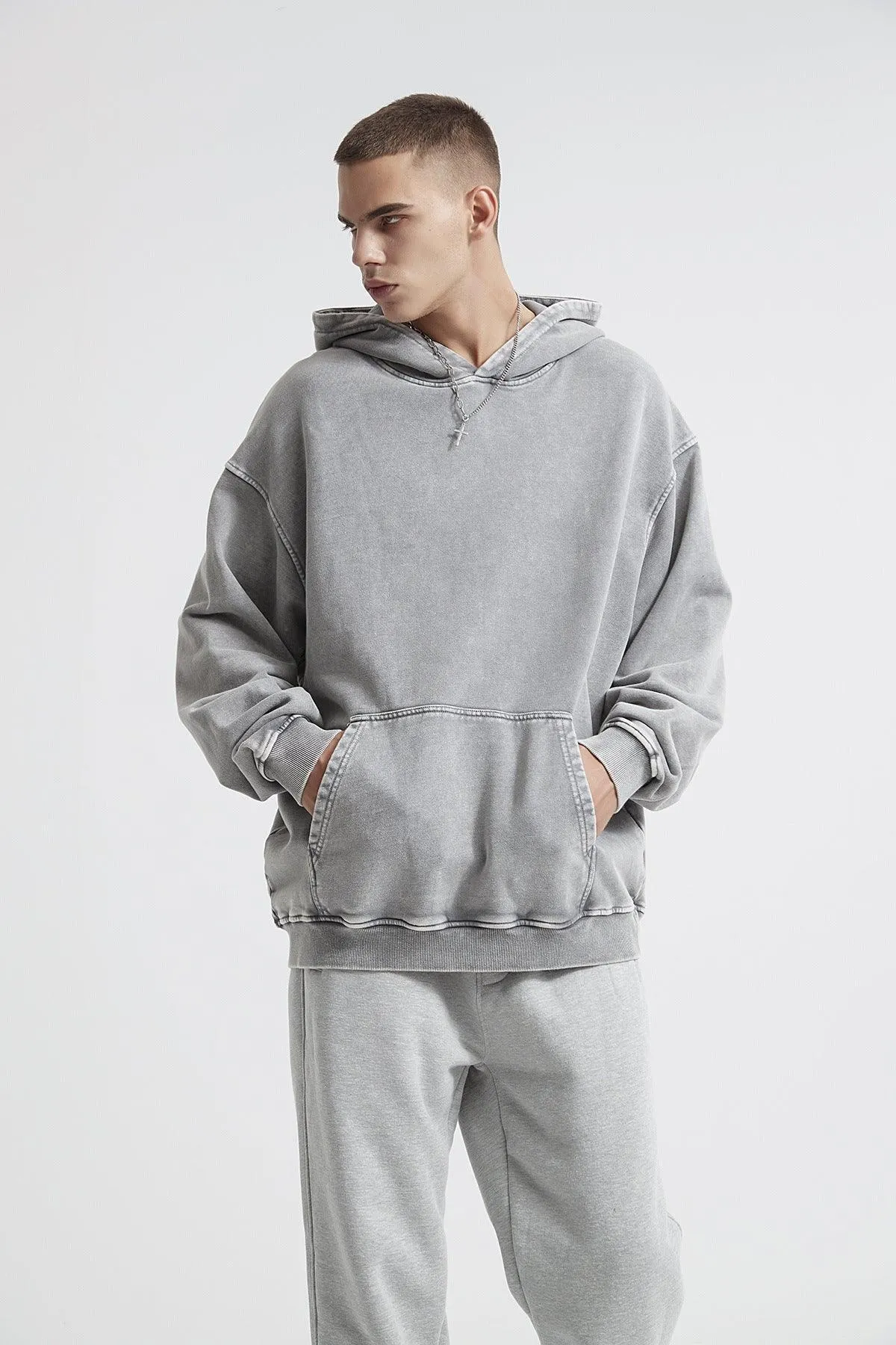 Heavy Batik Distressed Hoodie