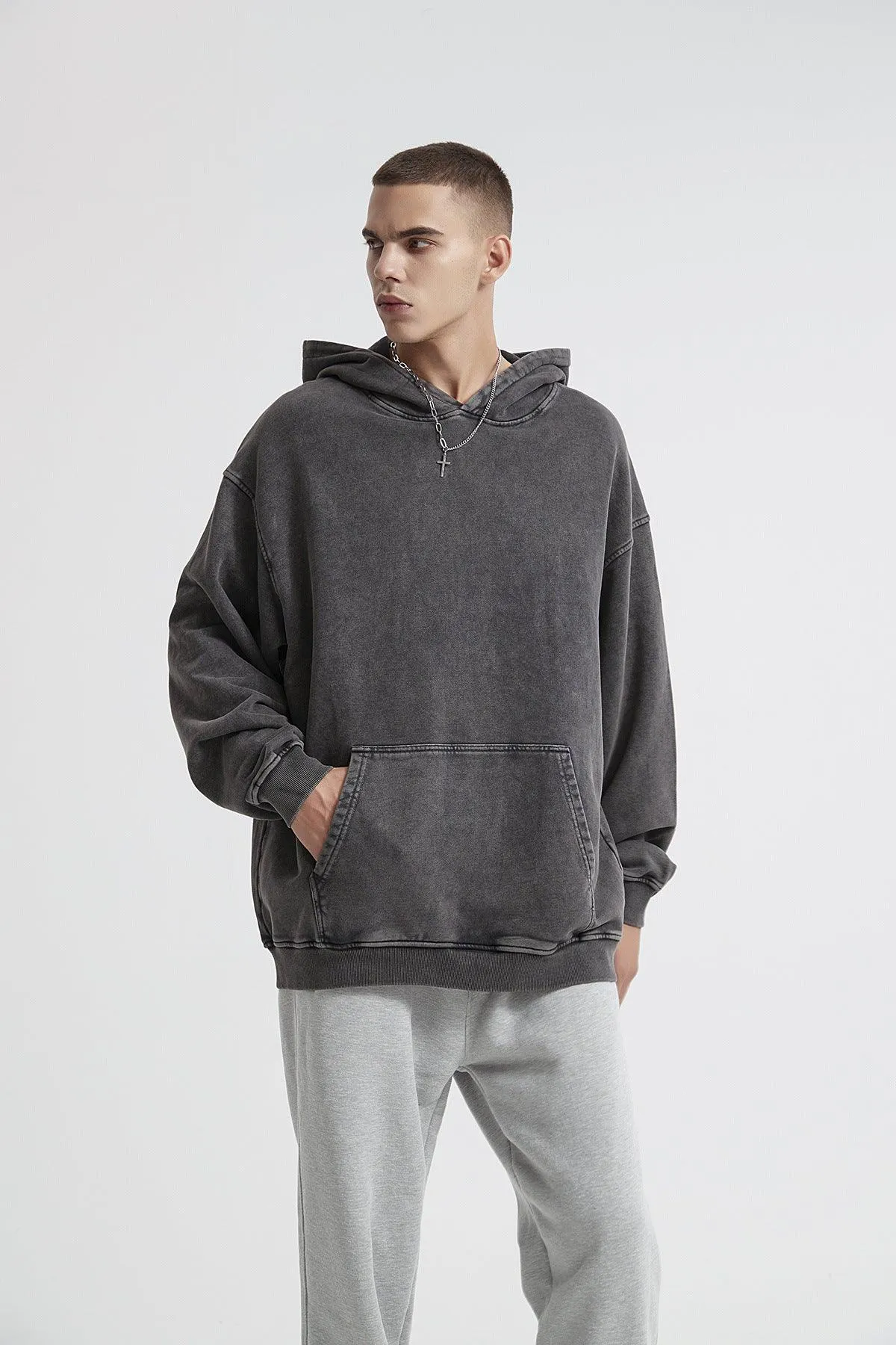 Heavy Batik Distressed Hoodie
