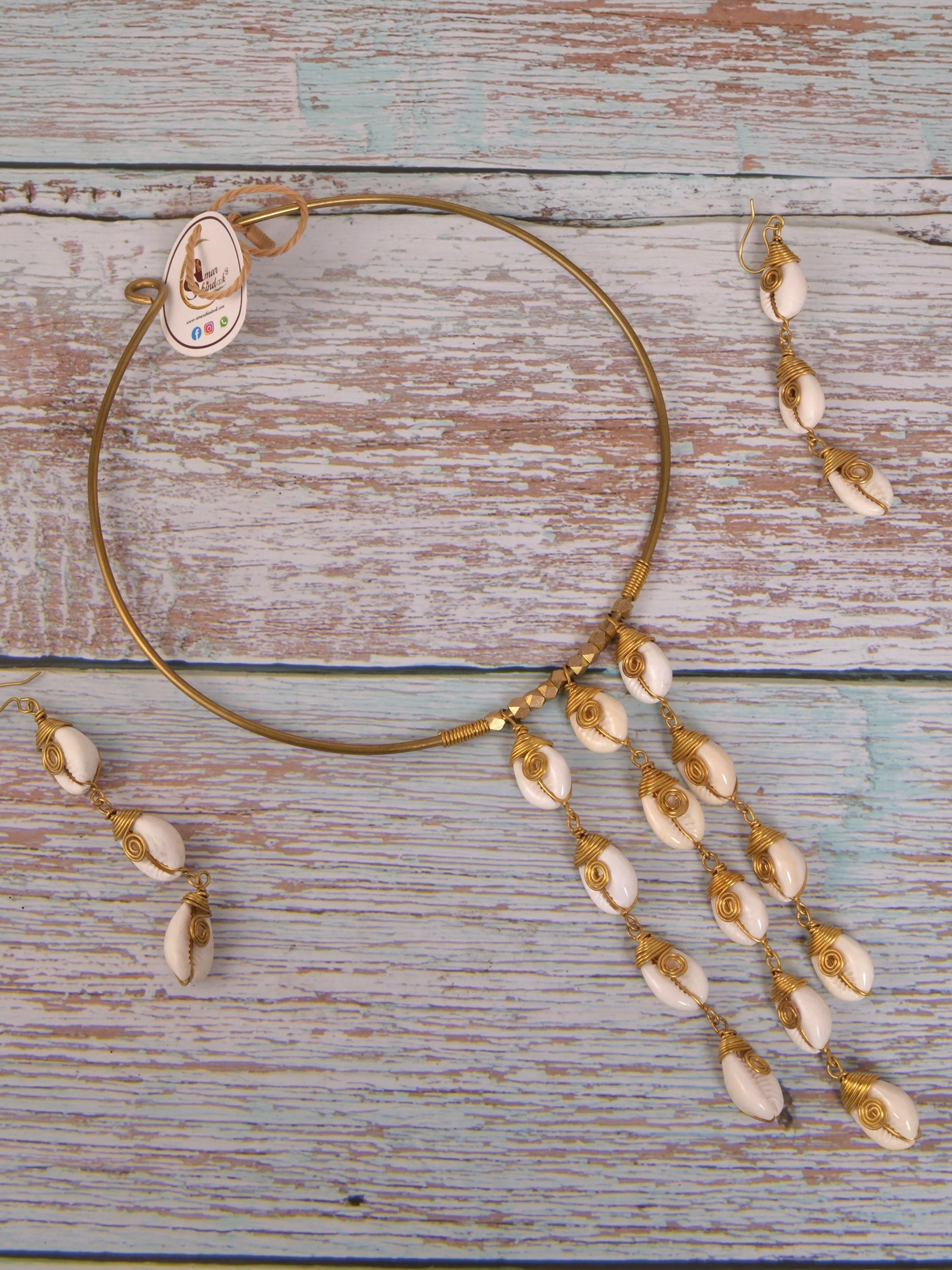 Nandita Contemporary Dokra Hasli Necklace & Earrings set