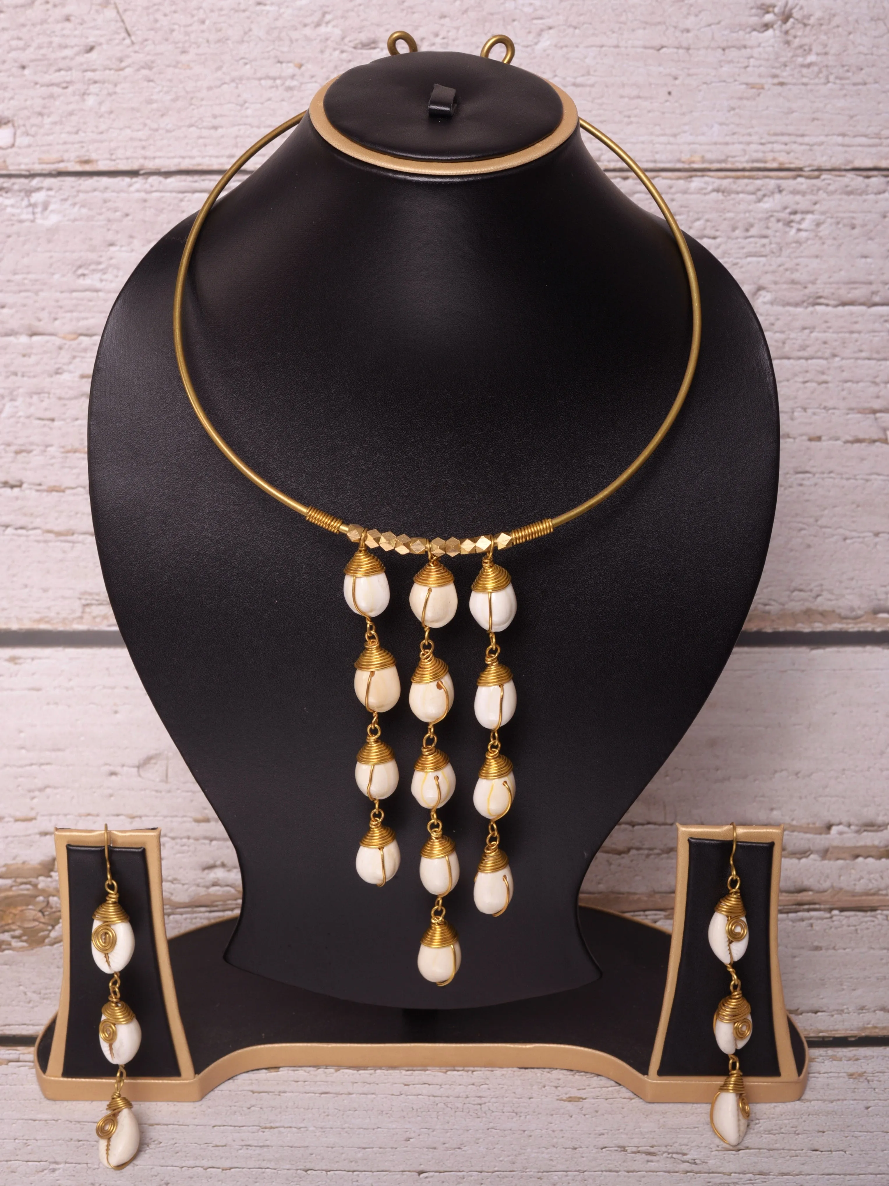 Nandita Contemporary Dokra Hasli Necklace & Earrings set
