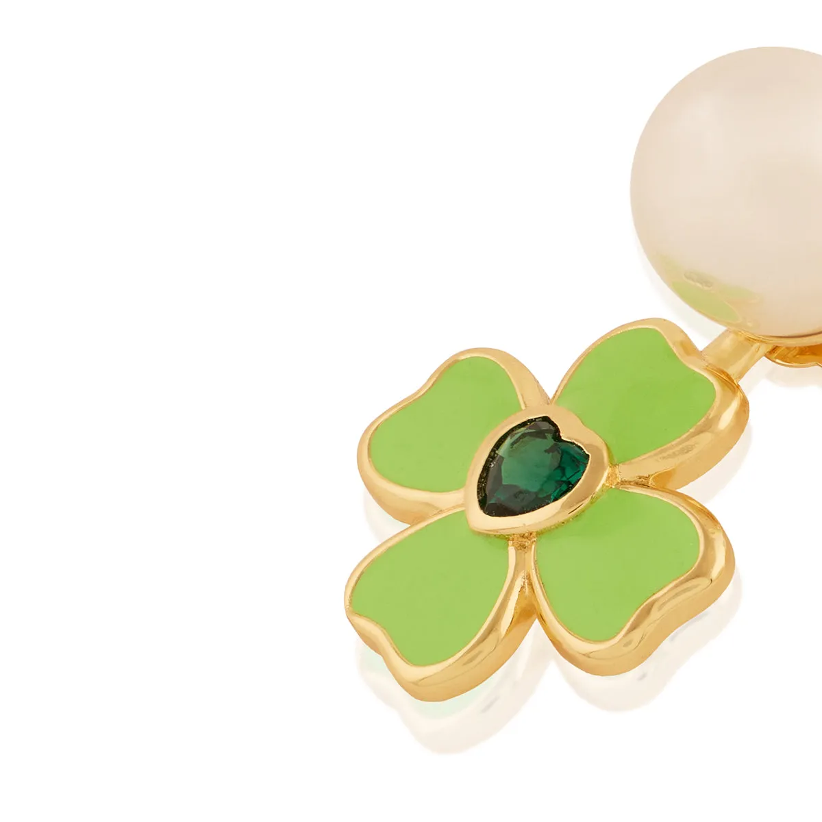 Neon Clover Earrings
