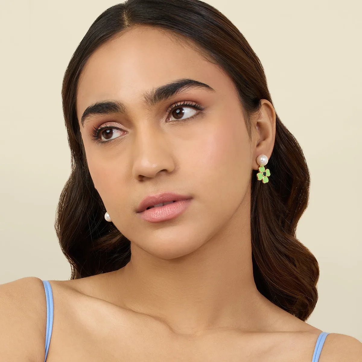 Neon Clover Earrings