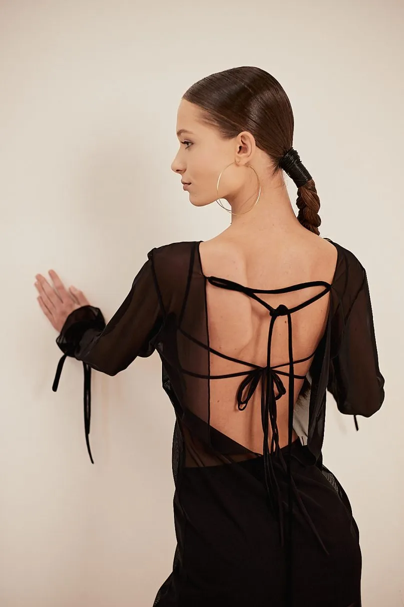 ONDANCE Yana Mesh Latin Dress Pra 1291