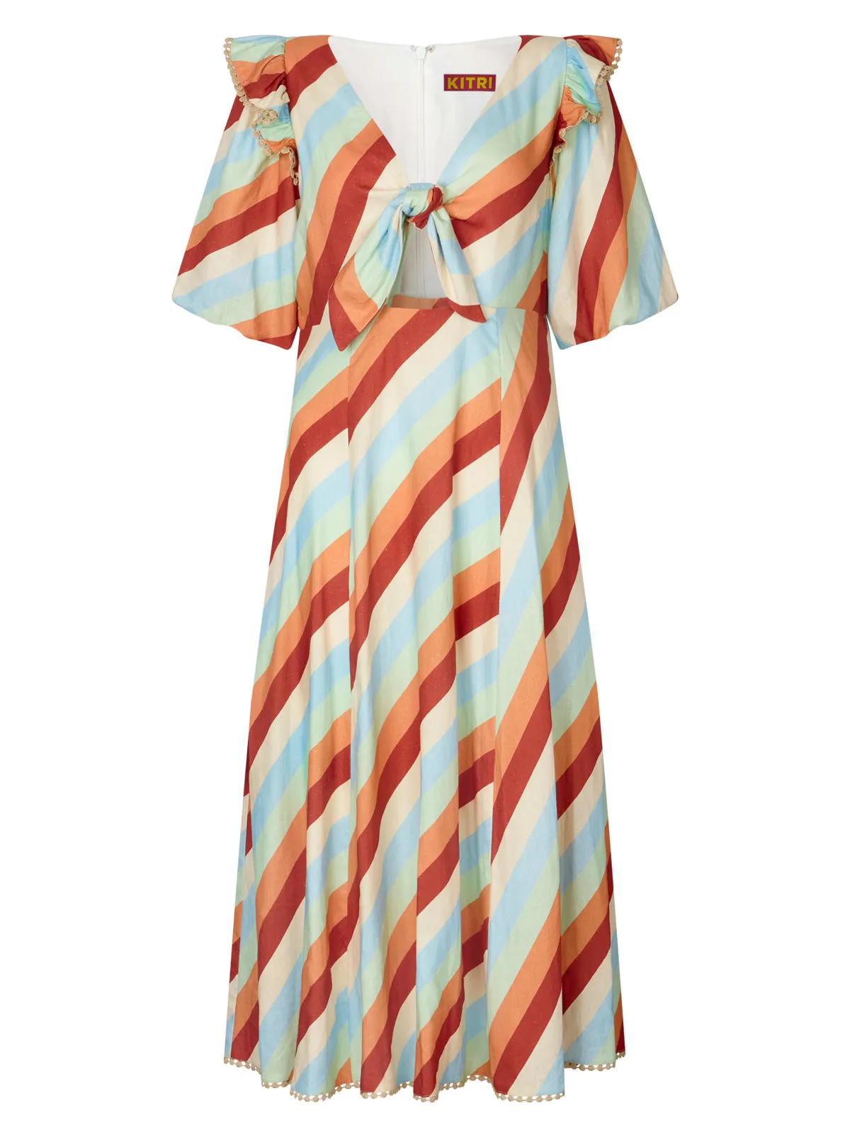 Pia Multi Stripe Midi Dress