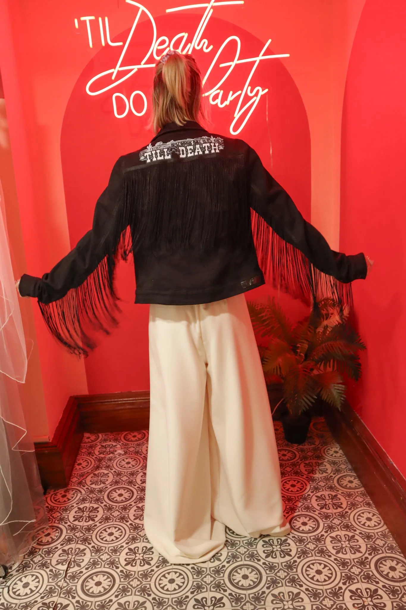 Till Death Tassel Denim Jacket - Size 10