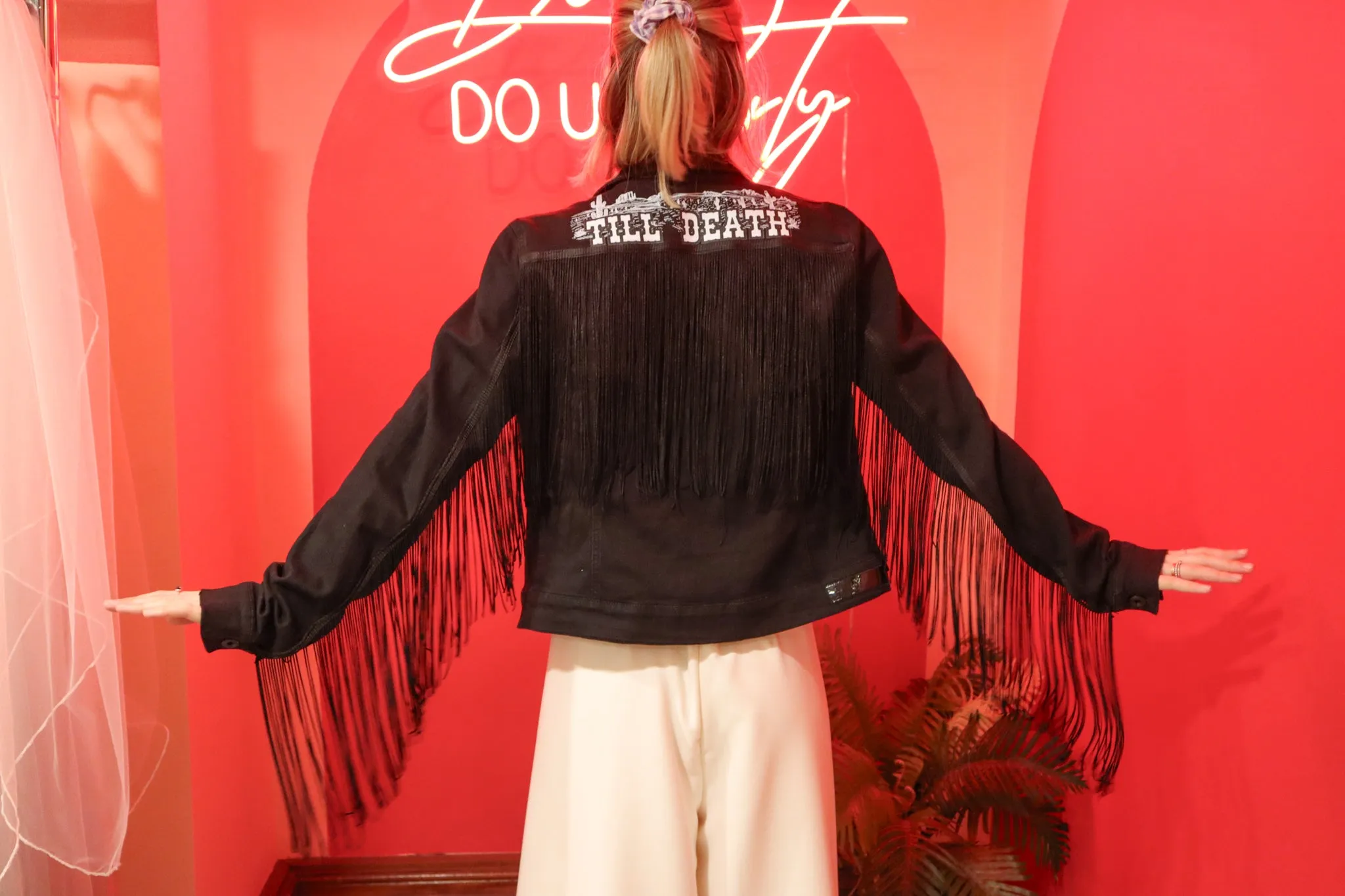 Till Death Tassel Denim Jacket - Size 10