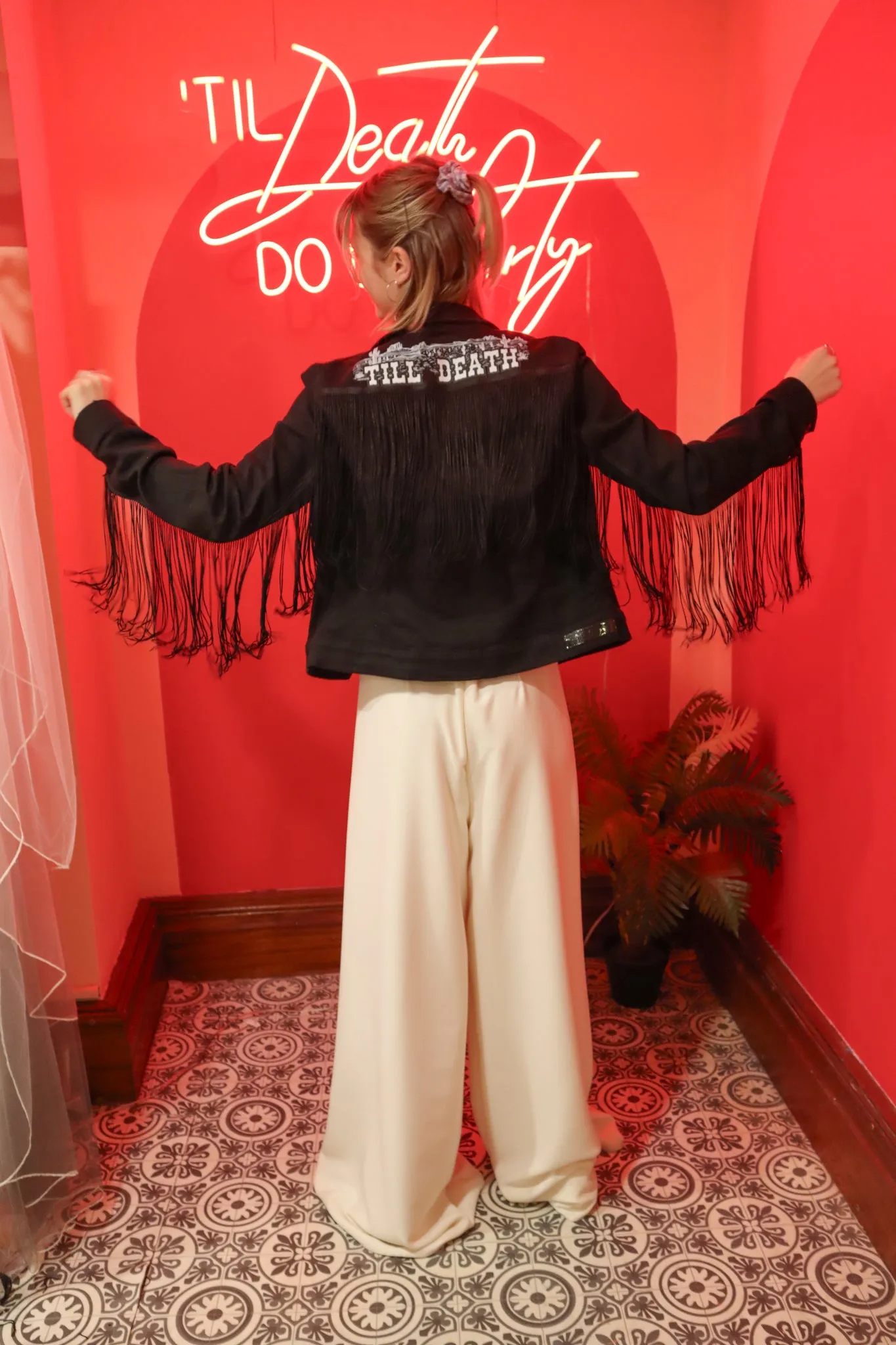 Till Death Tassel Denim Jacket - Size 10