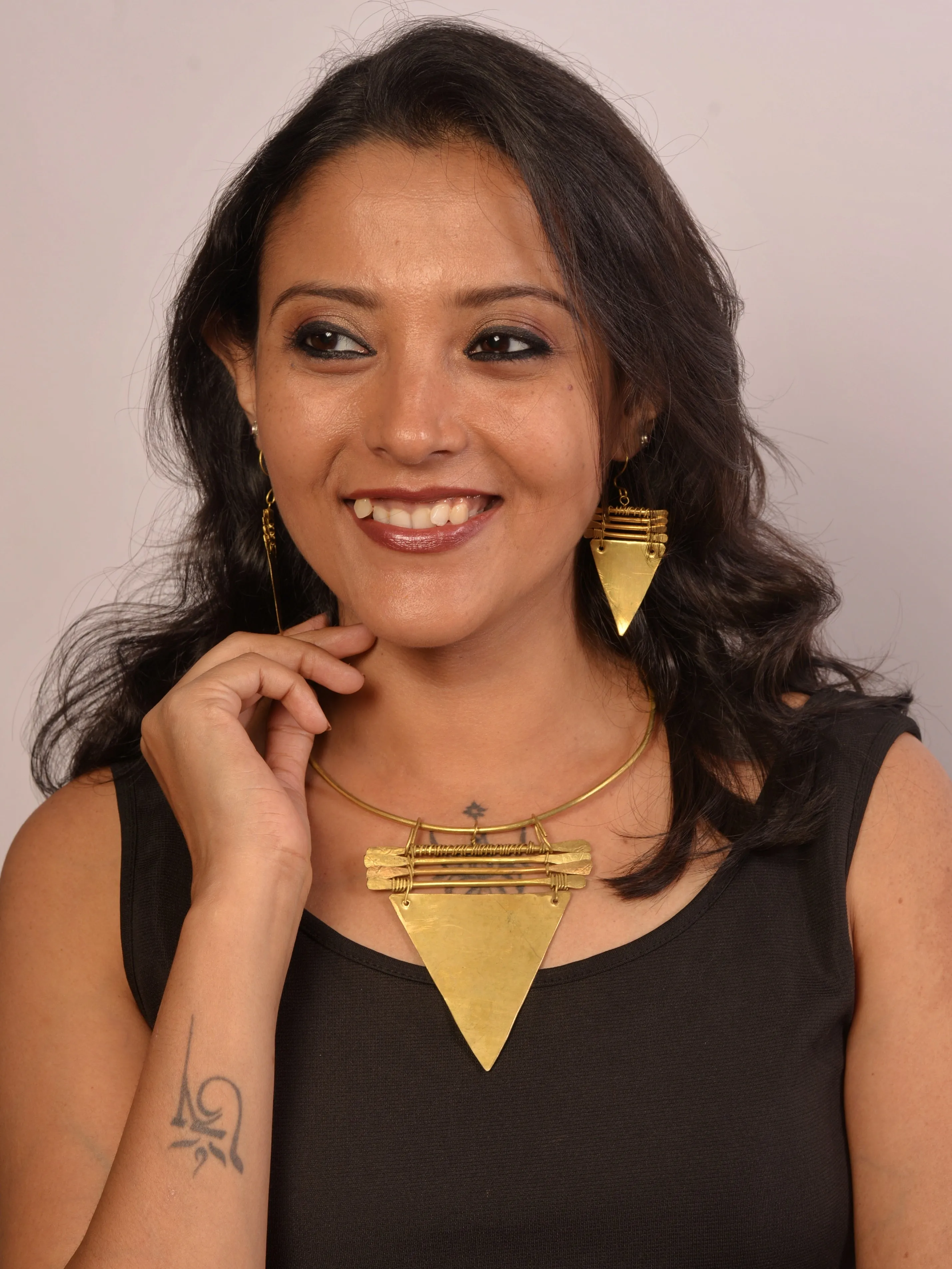 Viha Dokra Hasli Necklace & Earrings set