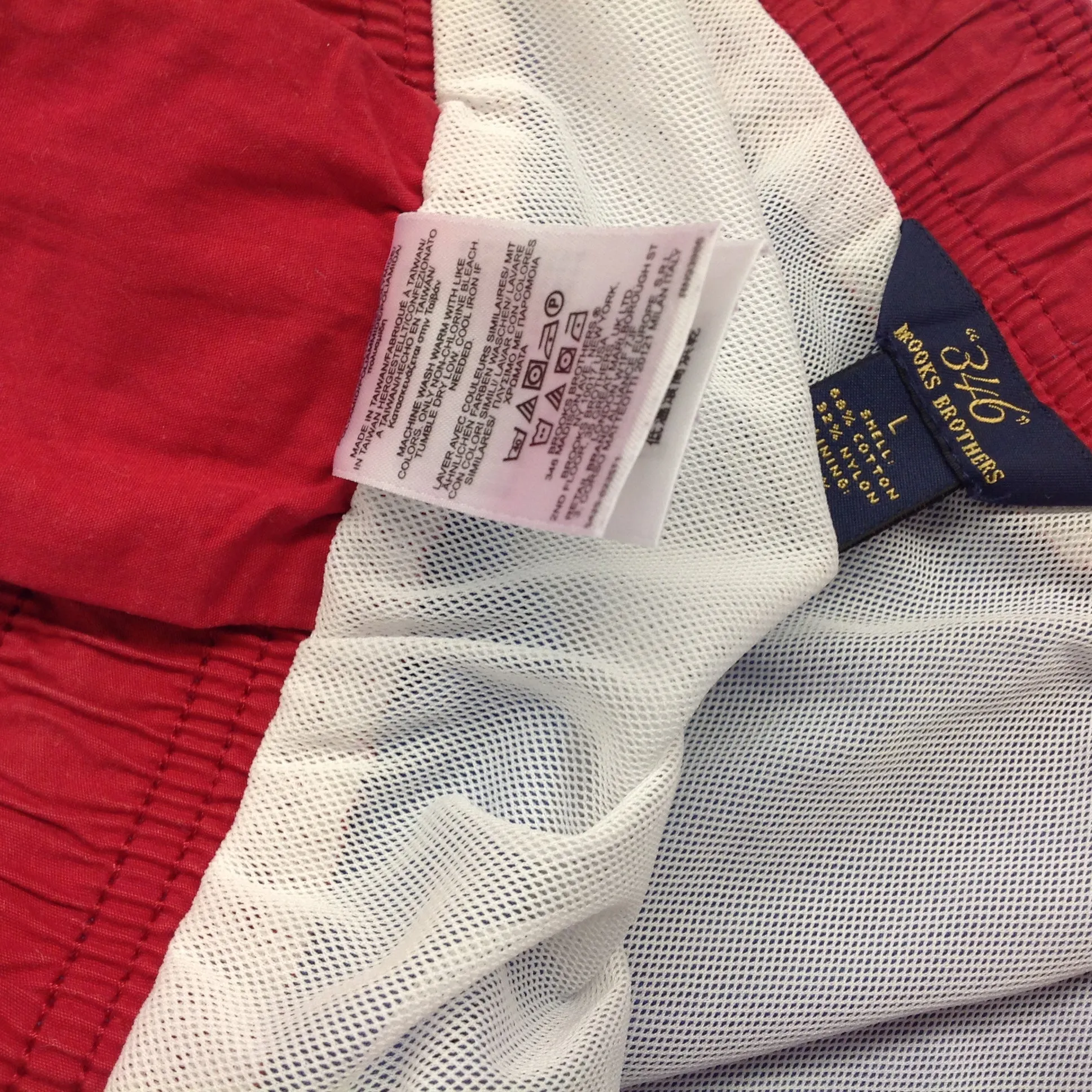 Vintage 346 Brooks Brothers Blue Swim Trunks Shorts Bathing Suit Men's Large