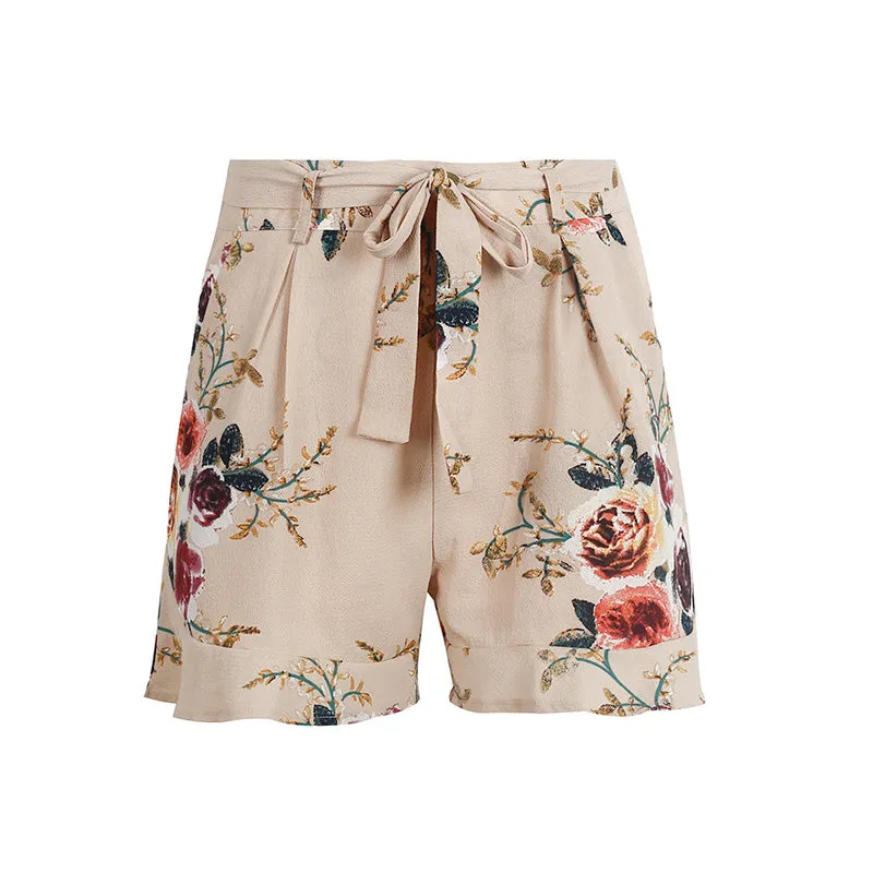 Women's Summer High Waist Floral Shorts
